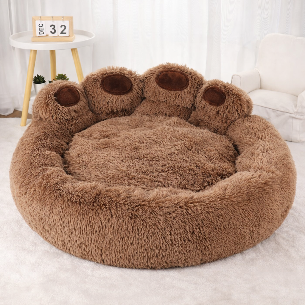 BearPaw™ Plush Cat Sofa Bed – Ultra Soft Calming Bed for Cats