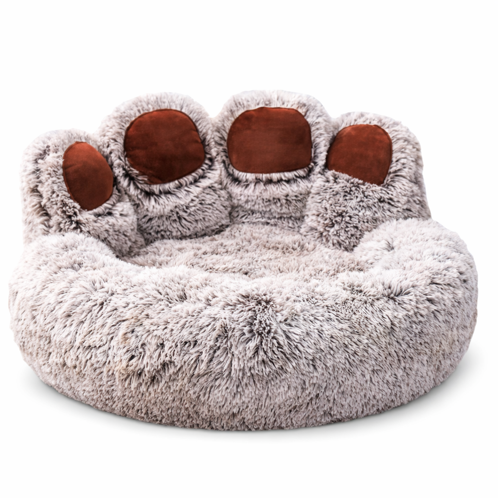 BearPaw™ Plush Cat Sofa Bed – Ultra Soft Calming Bed for Cats