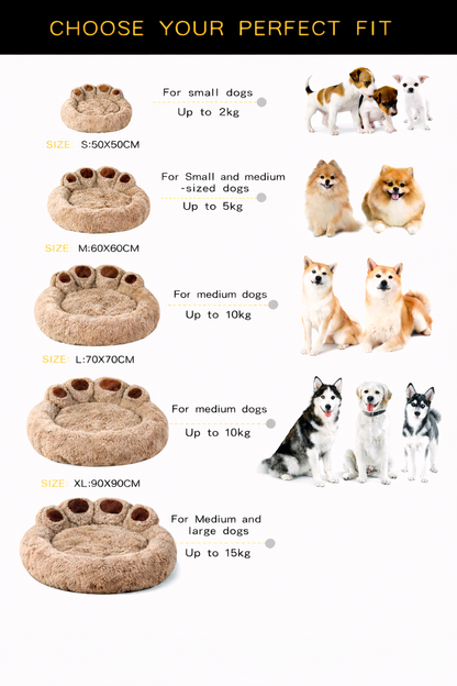 BearPaw™ Plush Cat Sofa Bed – Ultra Soft Calming Bed for Cats