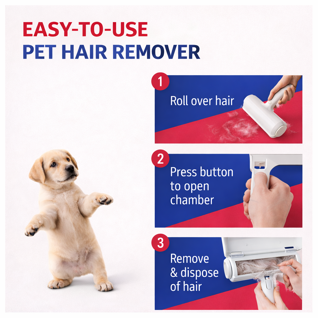Reusable Pet Hair Remover Roller 🐾