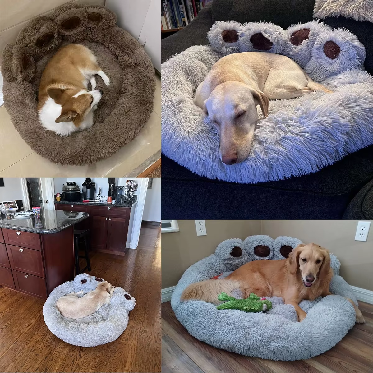 BearPaw™ Plush Cat Sofa Bed – Ultra Soft Calming Bed for Cats