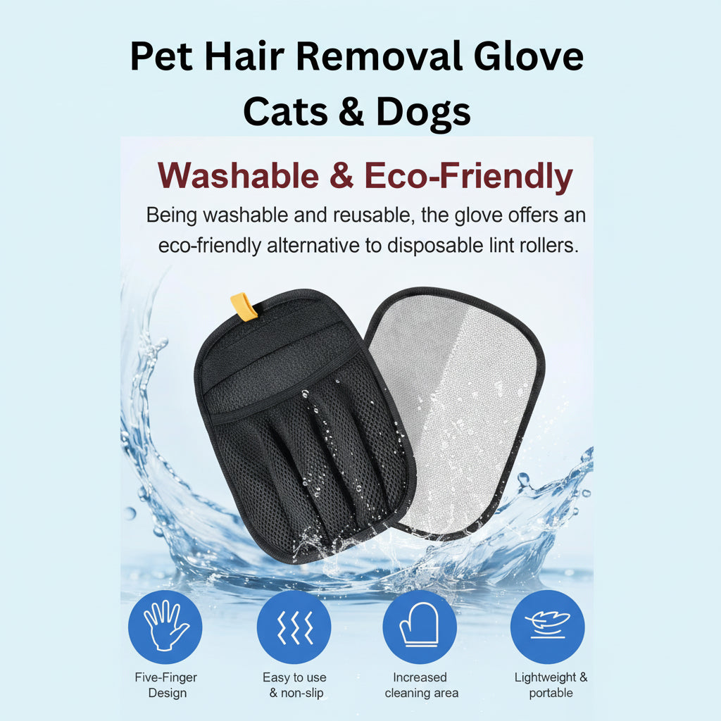 Reusable Pet Hair Remover Glove – Easy Fur Removal