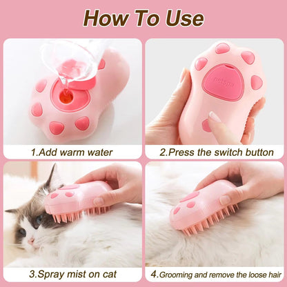 Self-Cleaning Steam Brush for Cats & Dogs
